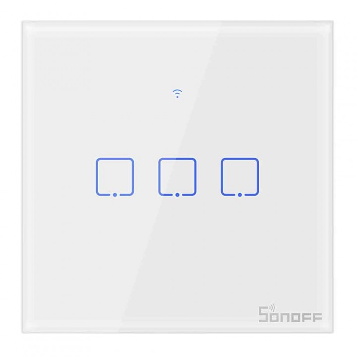  SONOFF T2EU3C-TX White Wi-Fi выключатель с поддержкой пульта 433МГц