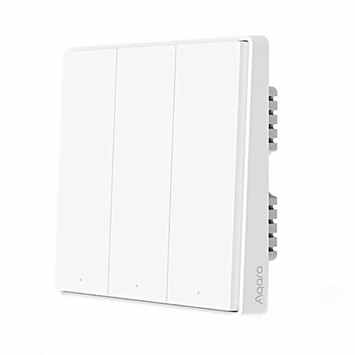 Умный выключатель Xiaomi Aqara Smart Wall Switch D1 (Тройной, с нулевой линии) QBKG26LM White