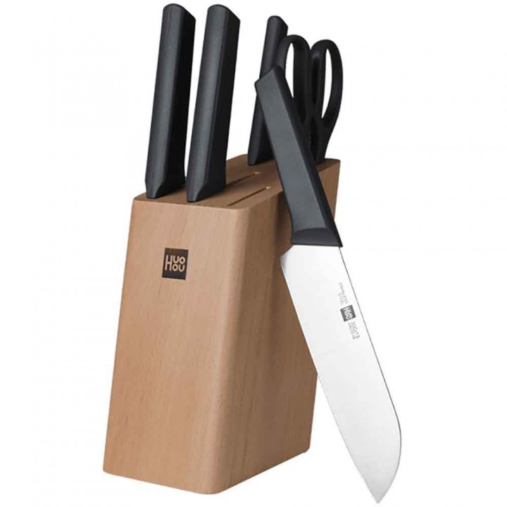 Набор ножей с подставкой Xiaomi Youth Edition Kitchen Stainless Steel Knife Set 6in1